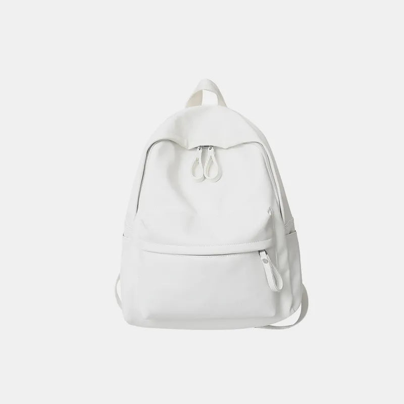 PU Leather Zip Backpack Bag - V.I.P Digital Presence
