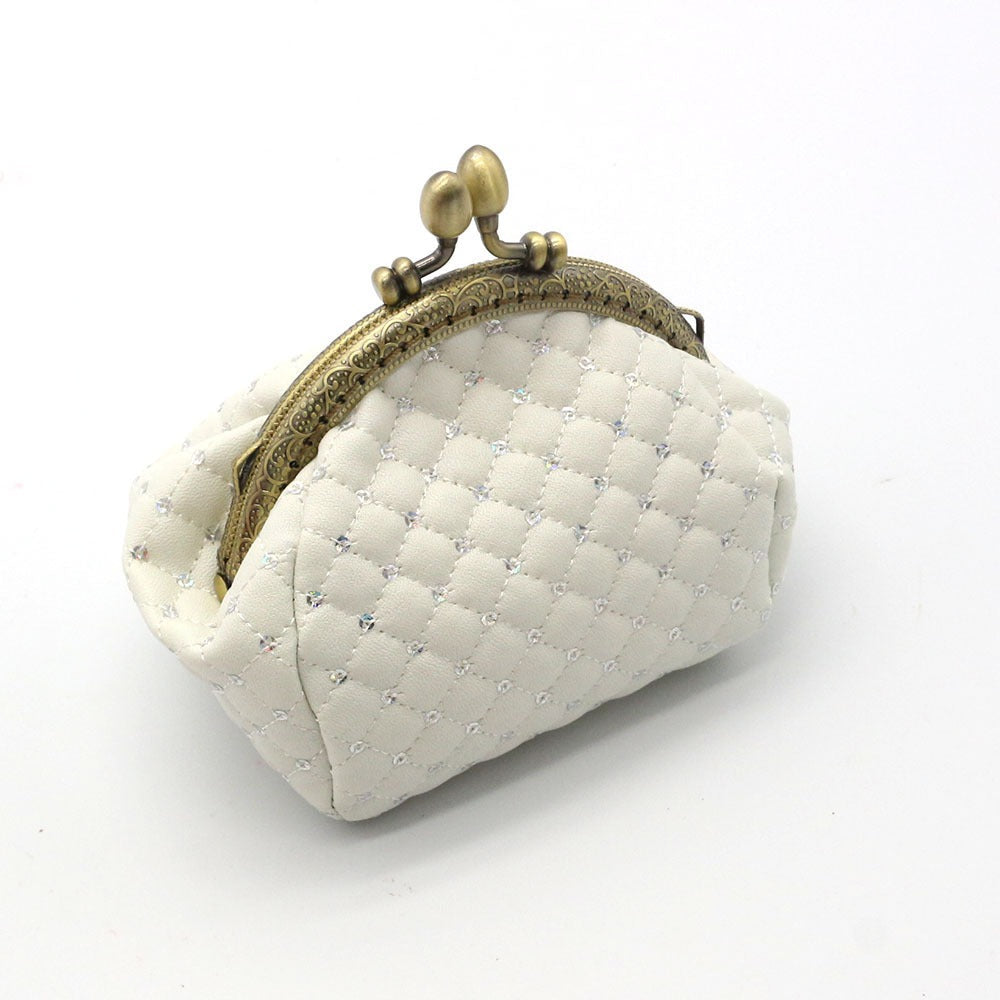 Sequin zero wallet, diamond grid coin bag, lipstick storage, small bag, mouth gold bag - V.I.P Digital Presence