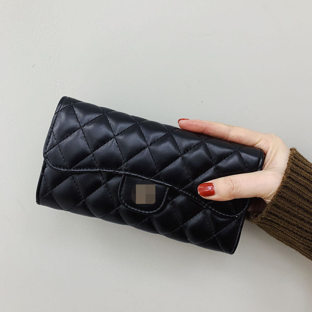 Small Fragrance Folding Wallet Women's Short Wallet Coin Purse Simple Diamond Embroidery Thread Large Capacity Long Wallet Card Holder - V.I.P Digital Presence