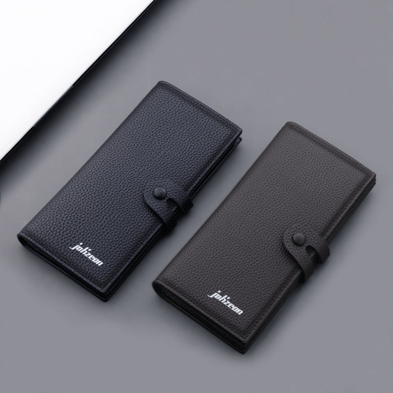 Snap Wallet Men's Long Button Trend Brand Wallet College Student Niche Design Wallet Large Capacity Men's And Women's - V.I.P Digital Presence
