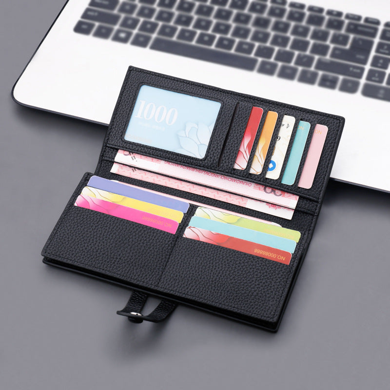 Snap Wallet Men's Long Button Trend Brand Wallet College Student Niche Design Wallet Large Capacity Men's And Women's - V.I.P Digital Presence
