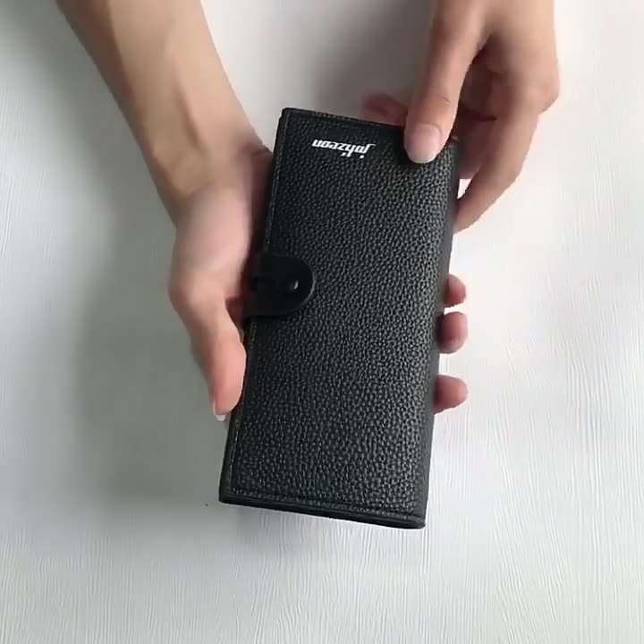 Snap Wallet Men's Long Button Trend Brand Wallet College Student Niche Design Wallet Large Capacity Men's And Women's - V.I.P Digital Presence