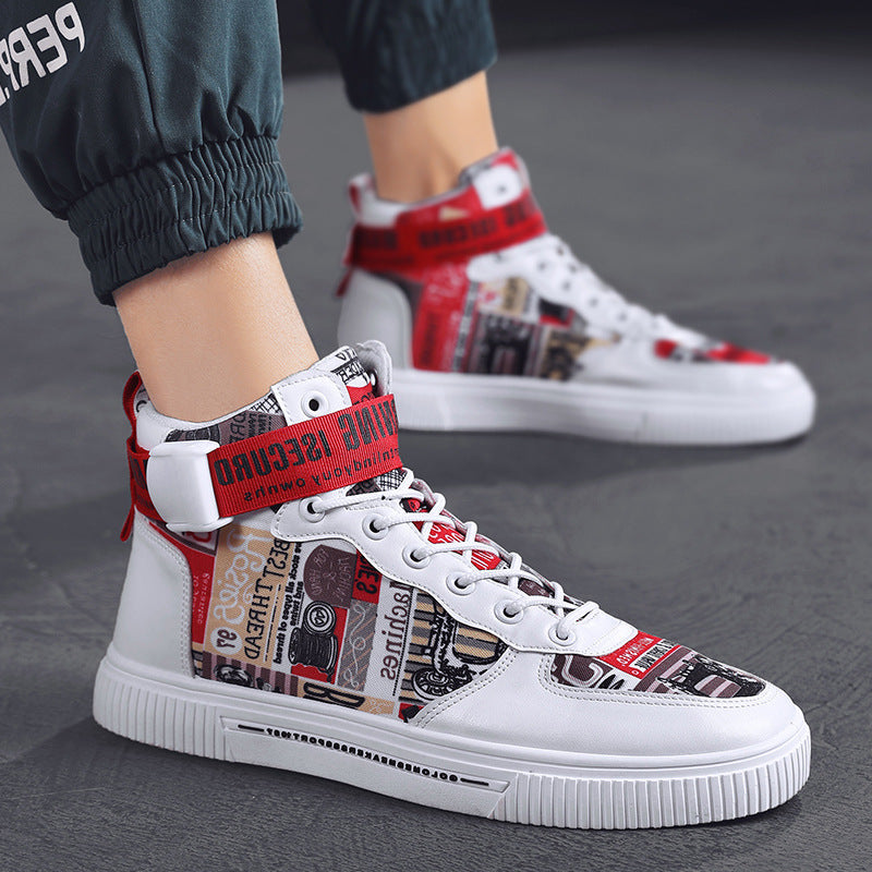 Spring men's trendy shoes, new black high top shoes for teenagers, sports shoes for boys, junior high school students, and men's adobe shoes - V.I.P Digital Presence