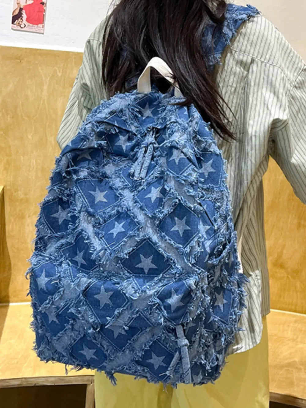 Star Denim Backpack Bag - V.I.P Digital Presence