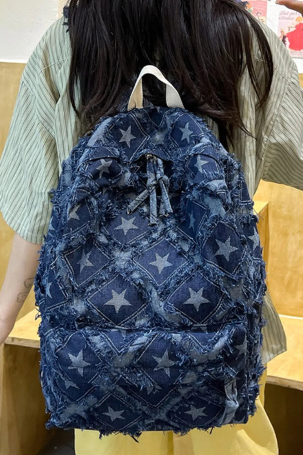 Star Denim Backpack Bag - V.I.P Digital Presence