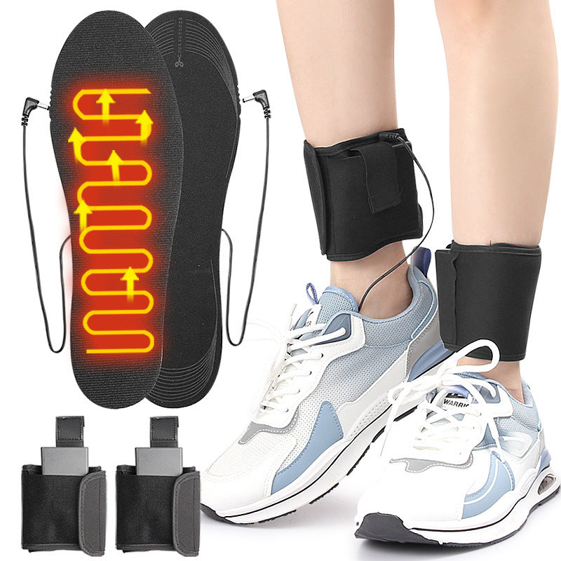 Strap portable men and women can cut heating insoles, washable battery box powered EVA electric insoles - V.I.P Digital Presence