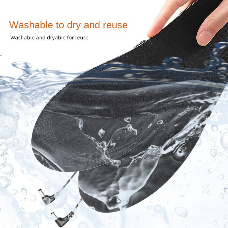 Strap portable men and women can cut heating insoles, washable battery box powered EVA electric insoles - V.I.P Digital Presence
