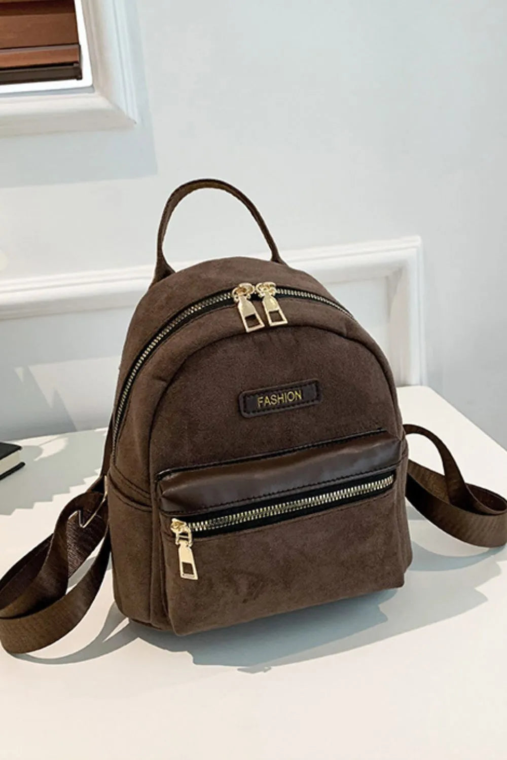 Suede Adjustable Strap Backpack Bag - V.I.P Digital Presence