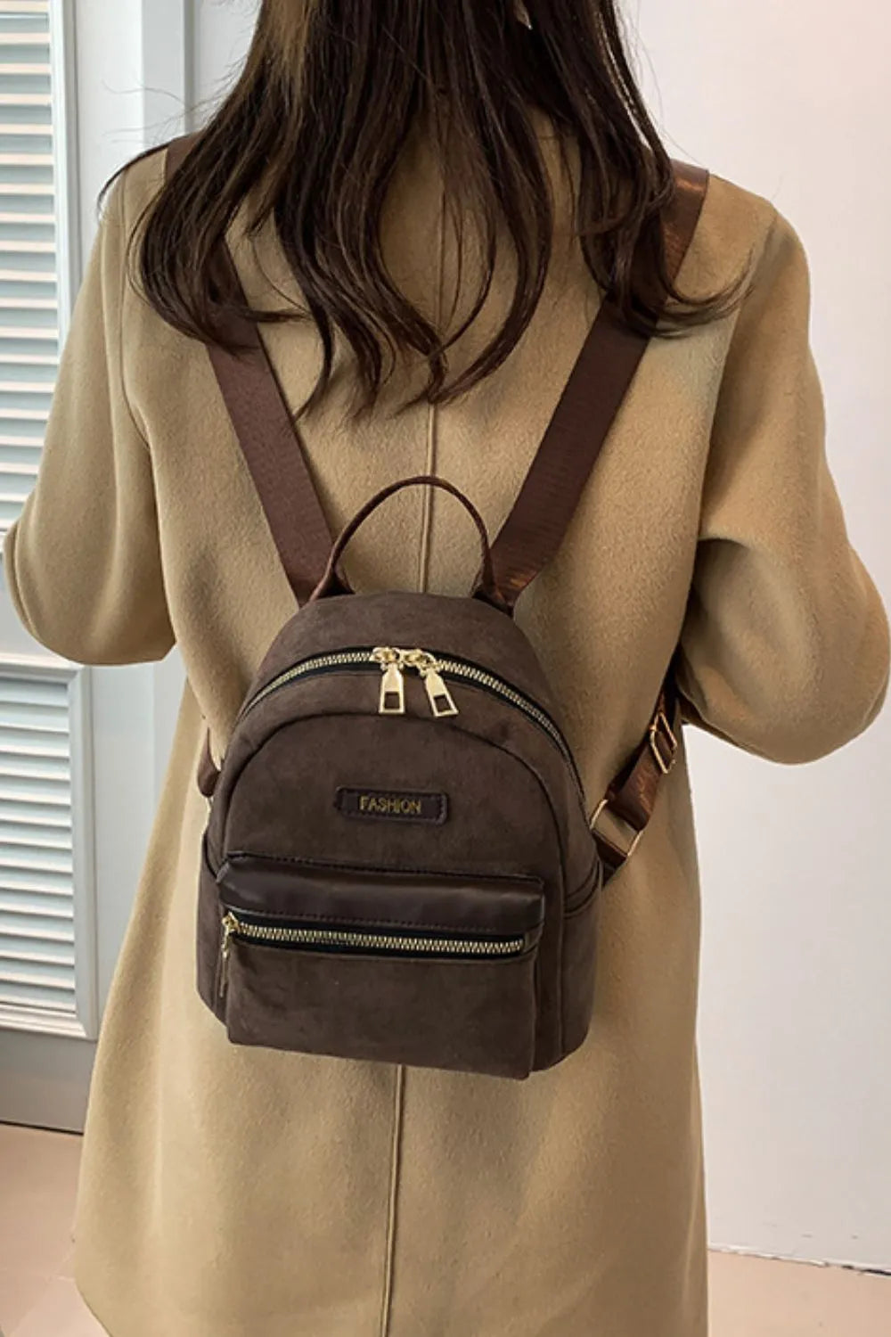 Suede Adjustable Strap Backpack Bag - V.I.P Digital Presence