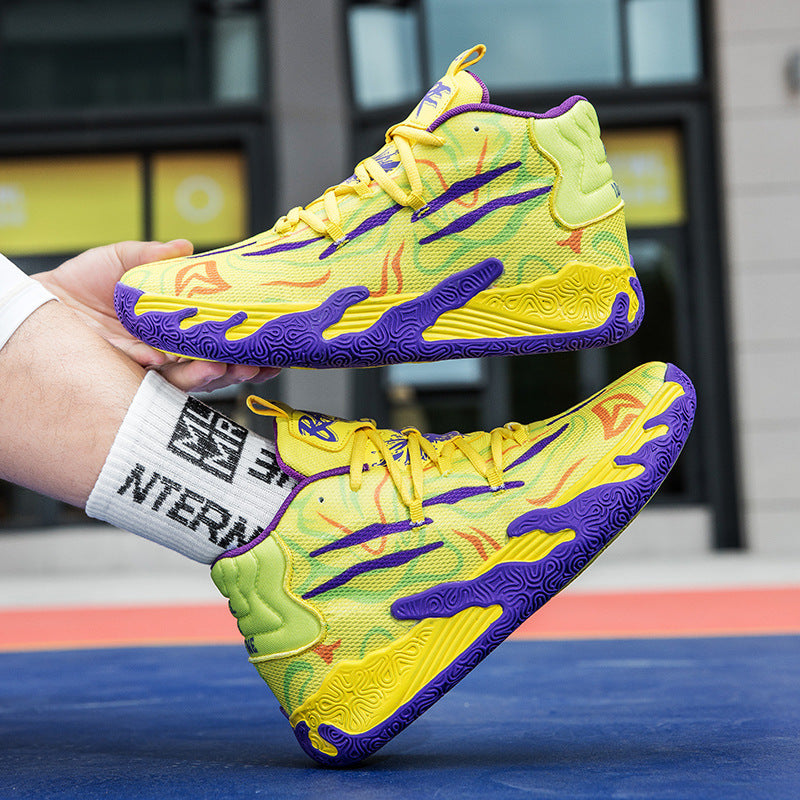 Three ball, third-generation purple MB.03 men's and women's indoor and outdoor shock-absorbing and anti slip basketball shoes - V.I.P Digital Presence