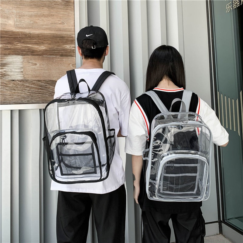 Transparent Backpack PVC Backpack PVC Schoolbag Large Capacity Student Schoolbag - V.I.P Digital Presence