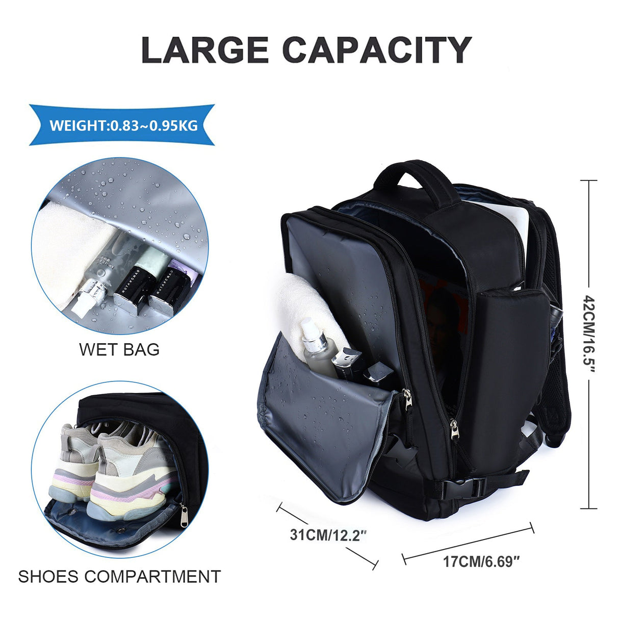 Travel Backpack Women's Large Capacity Multifunctional Backpack Boys' Schoolbag Travel Bag Luggage Bag - V.I.P Digital Presence