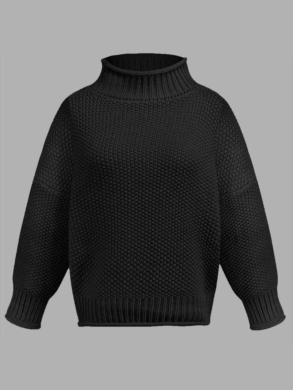 Turtleneck Long Sleeve Sweater - V.I.P Digital Presence