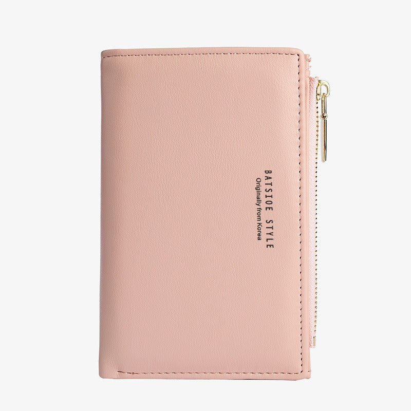 Women's wallet simple ultra-thin side zipper medium coin purse student bag - V.I.P Digital Presence