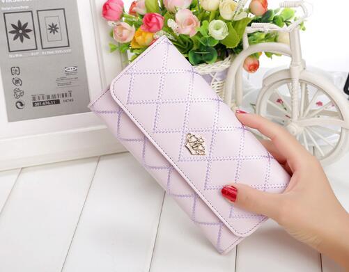 Womens Wallets and Purses Plaid PU Leather Long Wallet Hasp Phone Bag Money Coin Pocket Card Holder Female Wallets Purse - V.I.P Digital Presence