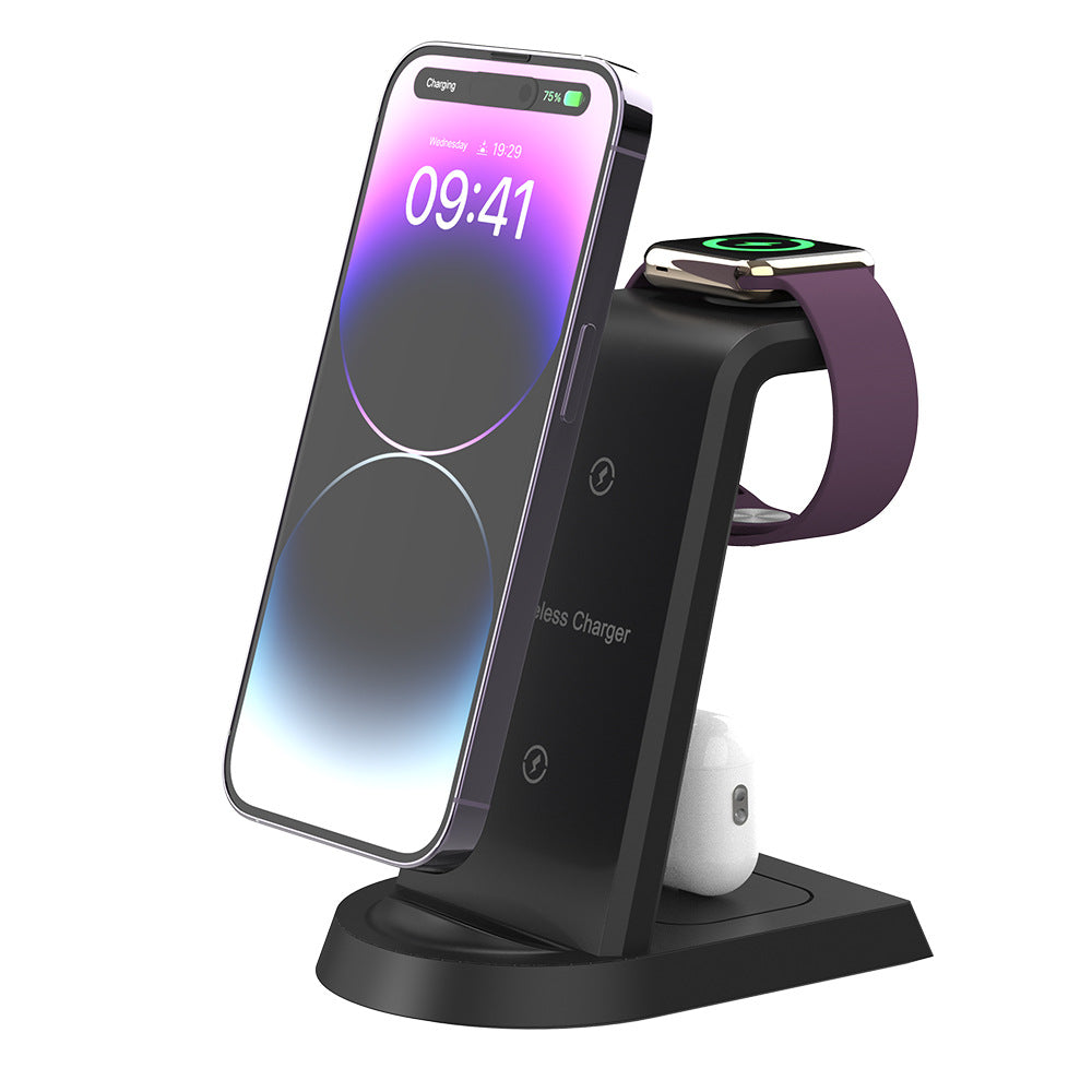 Three In One Wireless Charger Suitable for Mobile Phones, Headphones, Watches, Charging Brackets, Vertical Wireless Charging - V.I.P Digital Presence