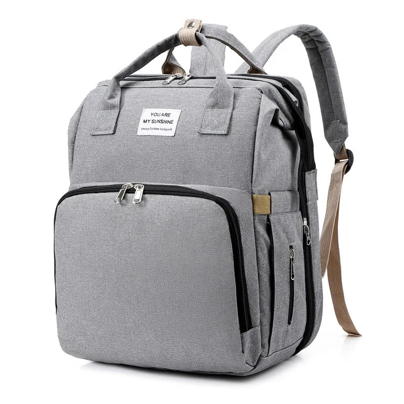 New Outdoor Folding Bag with Baby Can Sleep Mommy Bag Multi-functional Bottle Backpack Diaper Backpack - V.I.P Digital Presence