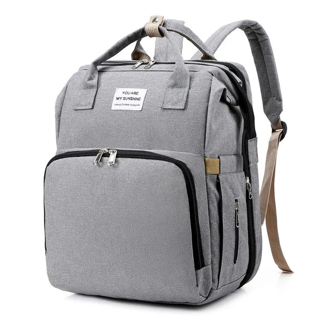 New Outdoor Folding Bag with Baby Can Sleep Mommy Bag Multi-functional Bottle Backpack Diaper Backpack - V.I.P Digital Presence