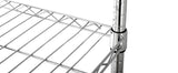 7 Tier Wire Shelving Unit 2450 LBS NSF Height Adjustable Metal Garage Storage Shelves with Wheels Chrome