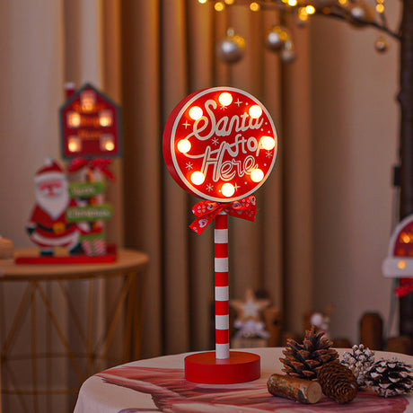 LED Christmas decorative lights, stop signs, Christmas hats, crown shaped lights, storefront ambient lights - V.I.P Digital Presence