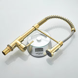 All copper spring faucet, kitchen sink with rotatable pull-out paint, black and gold dots - V.I.P Digital Presence