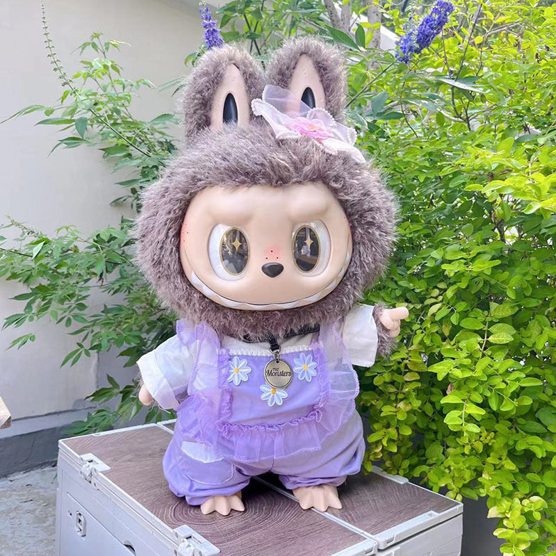 Ropa con diseño LABUBU de 58 cm, ropa de muñeca ZIMOMO, juguete de peluche LABUBU de goma, ropa linda