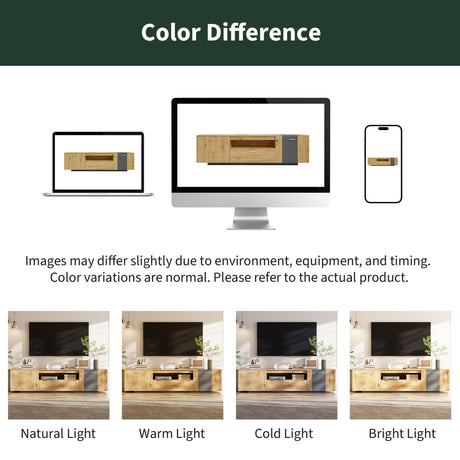 70 inch modern TV stand with 3 cabinets and drawers, entertainment center can accommodate TVs under 80 inches - V.I.P Digital Presence