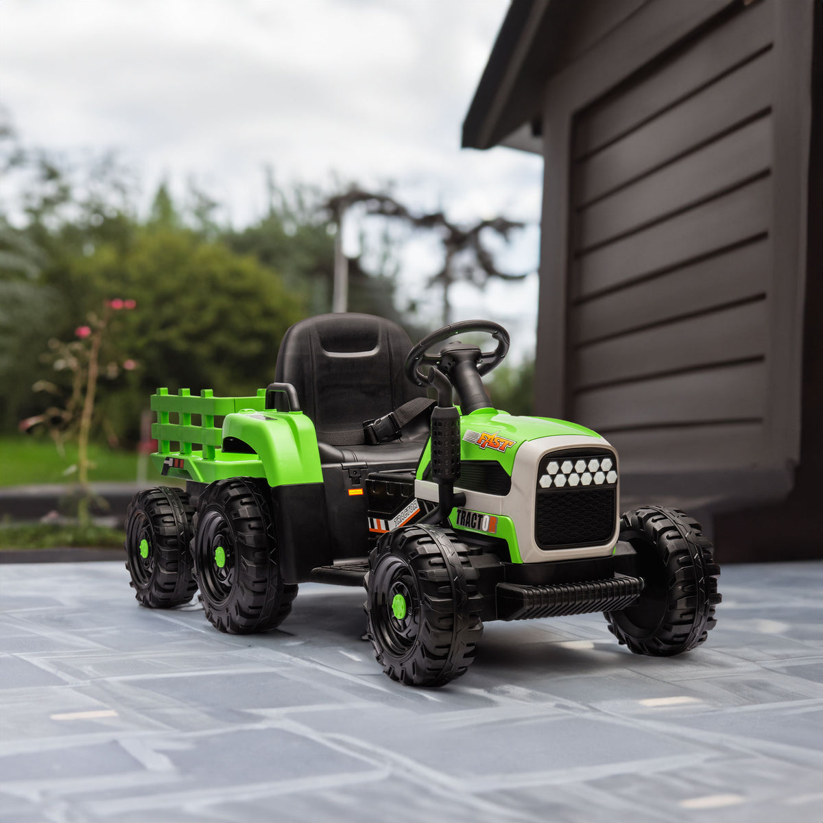 Children's electric tractor toy, powered by 24V battery, 200w * 2 motor 1.86-4.97MPH/remote control three speed adjustable - V.I.P Digital Presence