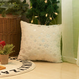 Christmas Snowflake Plush Hot Silver Sofa Pillowcase (excluding core) Home Pillow Cover - V.I.P Digital Presence