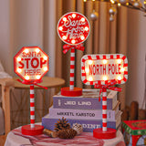 LED Christmas decorative lights, stop signs, Christmas hats, crown shaped lights, storefront ambient lights - V.I.P Digital Presence