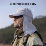 1pc Summer Baseball Cap with Detachable 360° Neck Sun Flap. For men, hiking, fishing, outdoor. - V.I.P Digital Presence