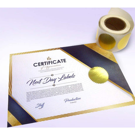 45/50mm blank circular gold silver red/cowhide gear shaped pliers steel seal sticker certificate stamp - V.I.P Digital Presence