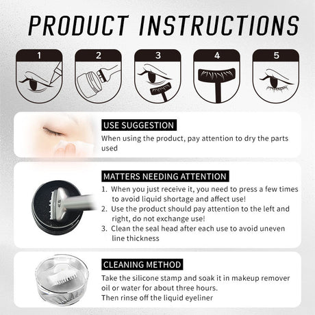 Makeup Magic Eye Liner Gel Pen Waterproof Long Lasting 2 In 1 Lower Liquid Eyeliner Pencil Eyelashes Stamp - V.I.P Digital Presence