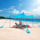 Family beach tent, large pop-up parasol, beach shelter, sun shade. Stable poles with portable carry bag. Outdoor shade. - V.I.P Digital Presence