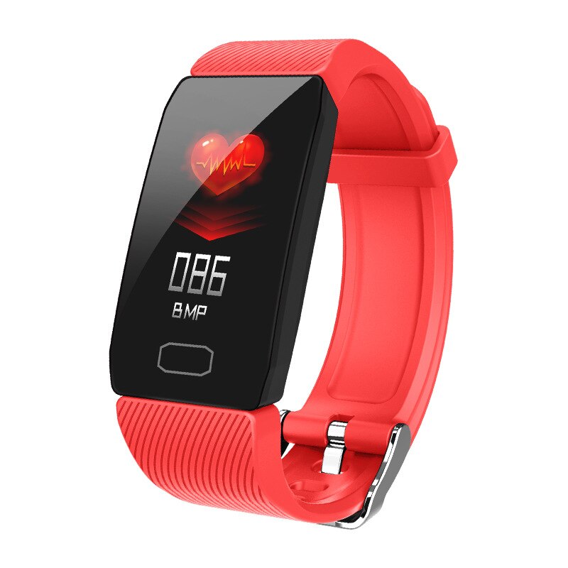 1.14 Pulsera inteligente con monitor de ritmo cardíaco, presión arterial y clima, reloj inteligente resistente al agua para hombres, mujeres y niños.