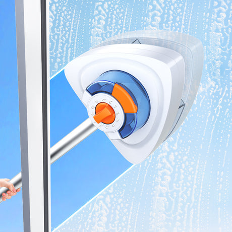 New magnetic glass cleaner with extended pole and double-sided water storage for high-rise home use. - V.I.P Digital Presence