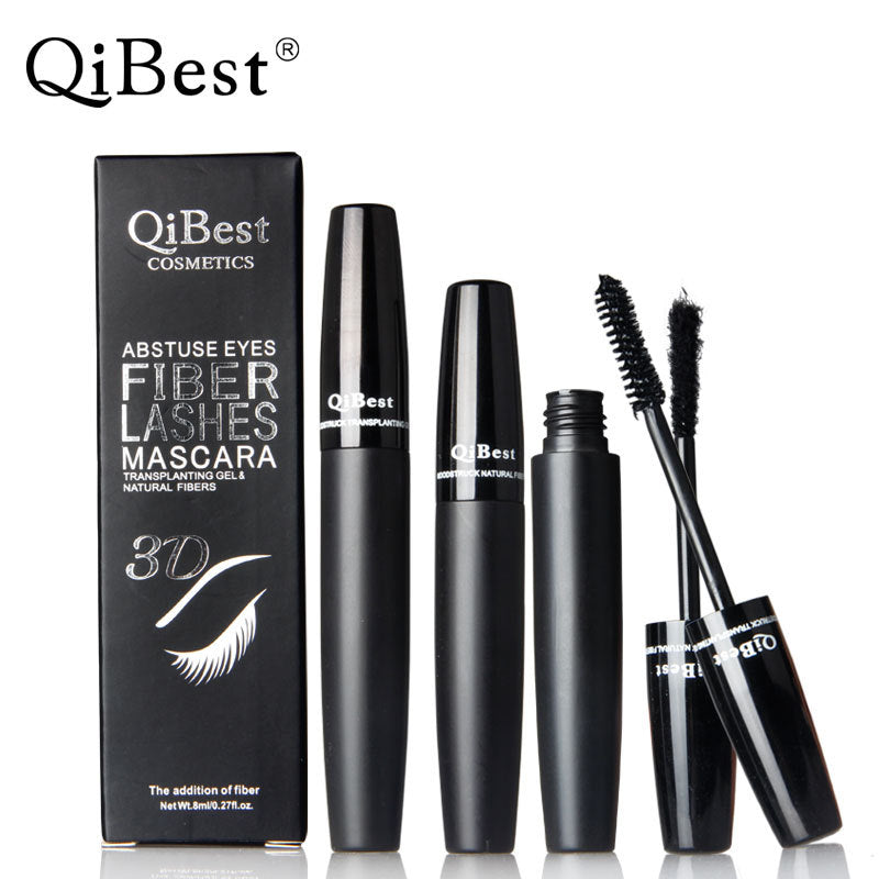 Makeup Qibest Black Tube 3D Mascara Fiber Combination Set Thick And Slender - V.I.P Digital Presence