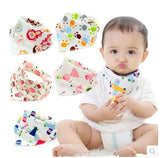 Baby Drooling Towel Baby Triangle Towel Double Layer According To The Buckle Newborn Child Headscarf Bib Scarf Spring And Summer Four Seasons