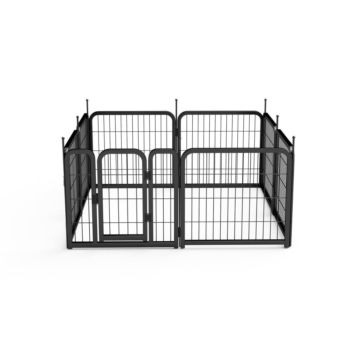 8-panel dog fence, 24 inch small dog pet fence, portable indoor pet game fence. Black, 22.2 inches wide x 23.6 inches high. - V.I.P Digital Presence