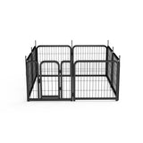 8-panel dog fence, 24 inch small dog pet fence, portable indoor pet game fence. Black, 22.2 inches wide x 23.6 inches high. - V.I.P Digital Presence