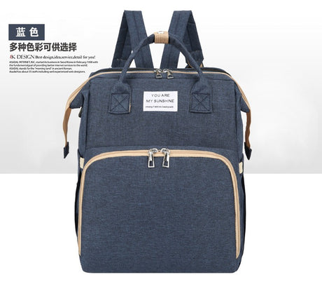 Portable Foldable Bed Mommy Bag For Going Out Lightweight And Large Capacity Mother And Baby Bag Backpack - V.I.P Digital Presence
