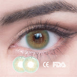 1PCS FDA Certificate Eyes Beautiful Pupil Colorful Girl Cosplay Contact Lenses Green - V.I.P Digital Presence