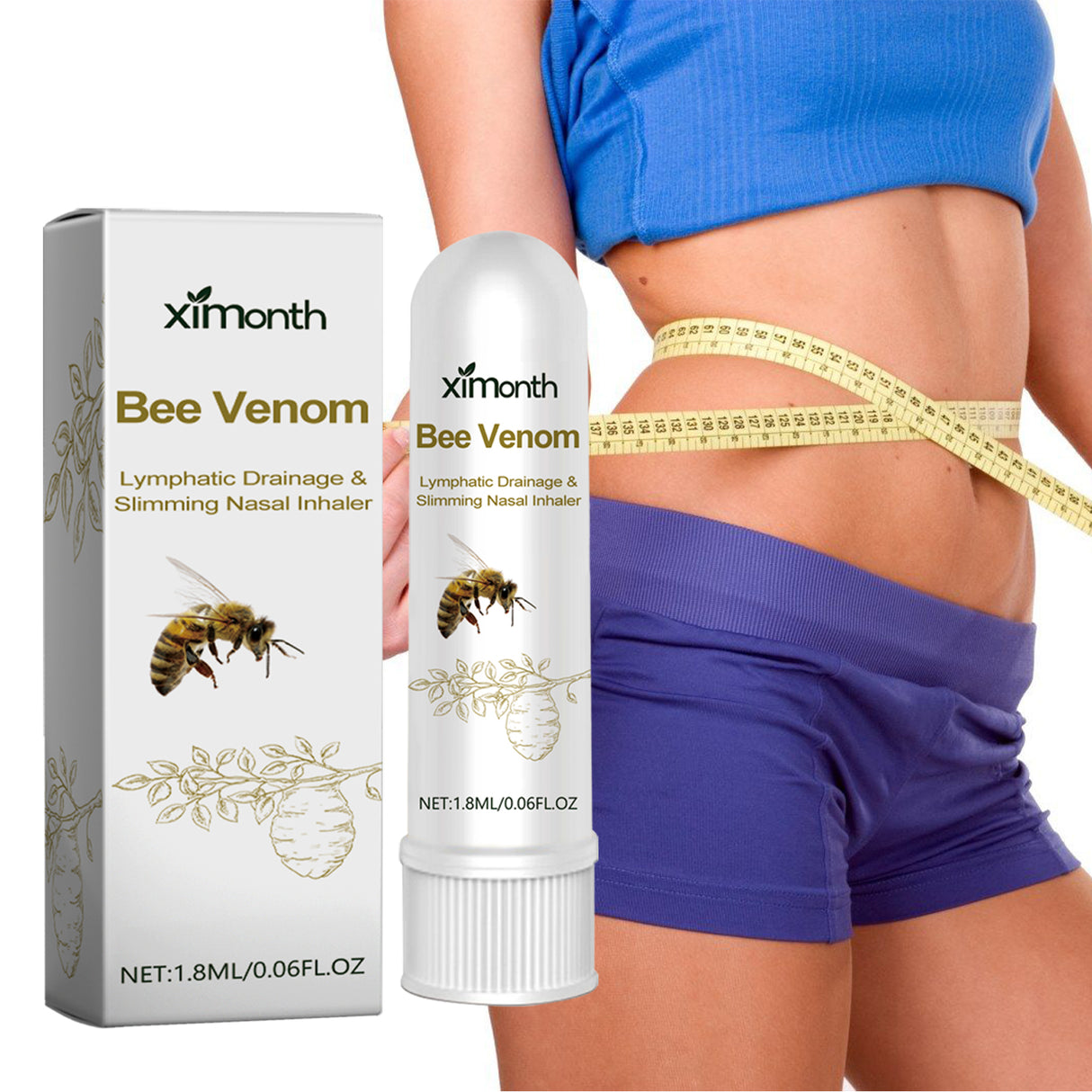Bee Venom Lymphatic Drainage & Slimming Nasal Inhaler, Firming Body Skin Light Belly Lift Body Shaping Bar - V.I.P Digital Presence