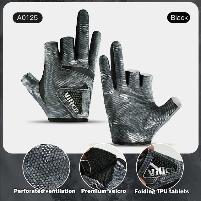 Outdoor fishing equipment - thin comfortable breathable leak proof 3-finger lure fishing gloves - V.I.P Digital Presence