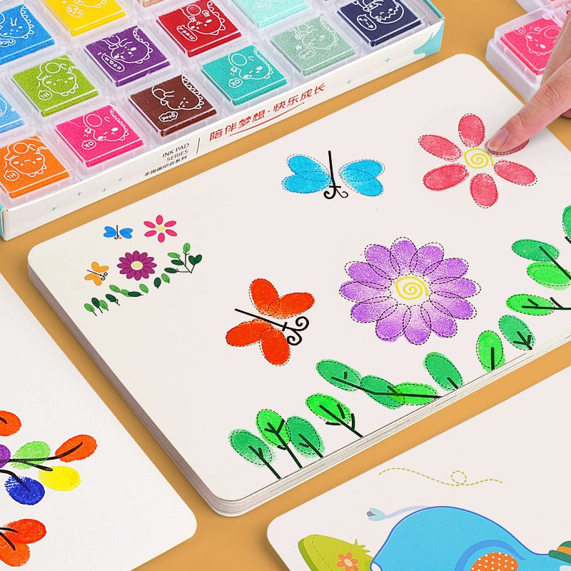 Pintura para dibujar con los dedos para niños, para jardín de infantes, con colores de barro, para grafitis de bebés, herramienta de dibujo, puntillismo en la palma.
