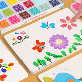 Pintura para dibujar con los dedos para niños, para jardín de infantes, con colores de barro, para grafitis de bebés, herramienta de dibujo, puntillismo en la palma.