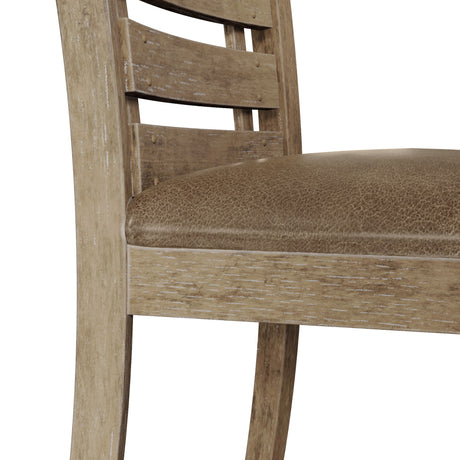 Set of 2 Dining Chairs Modern Farmhouse Rustic Look Distressed Design Ladderback Solid Wood - V.I.P Digital Presence