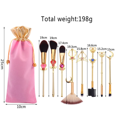 Sailor Moon Makeup Brush Tool Set Unicorn Wet and Wild Anime Peripheral Gifts - V.I.P Digital Presence