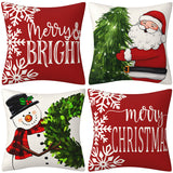 Christmas Snowman Pillow Cover, Big Red Snowman Printed Cushion Cover, Decorative Sofa Cover, Home Furnishings - V.I.P Digital Presence