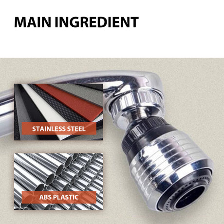 Supercharged Shower Head Home Kitchen Faucet Anti-Splash Head Universal Rotary Supercharged Stainless Steel Shower Head - V.I.P Digital Presence